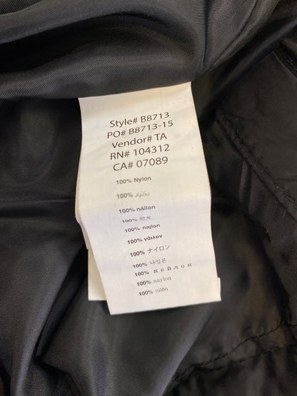 Burnside Men’s Black Quilted Full Zip Long Sleeve Puffer Jacket - M