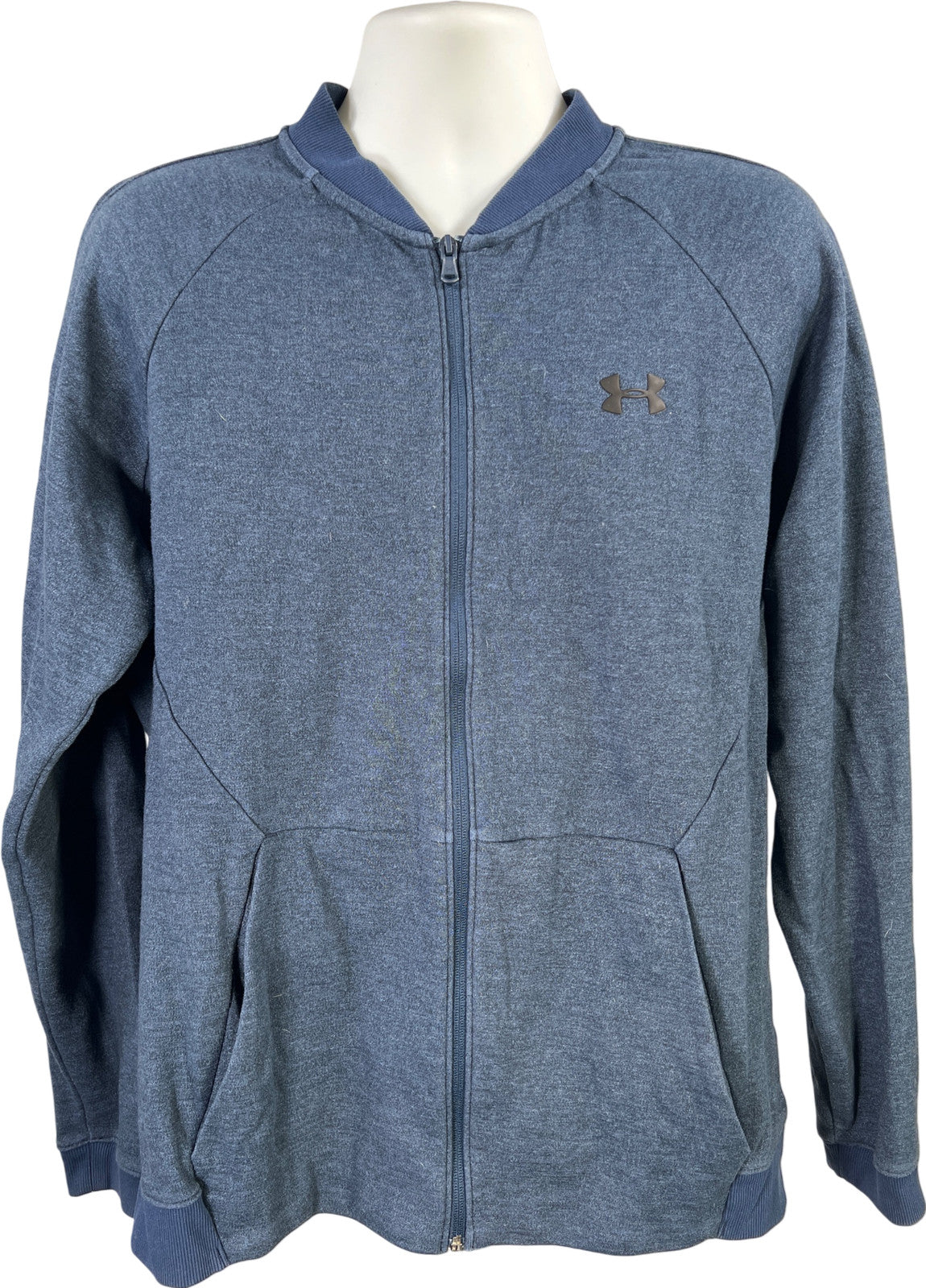 Under Armour Men’s Blue Long Sleeve Fitted Full Zip Sweatshirt - 2XL