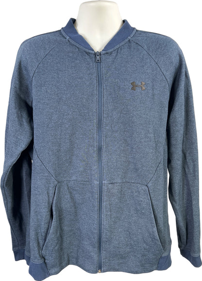 Under Armour Men’s Blue Long Sleeve Fitted Full Zip Sweatshirt - 2XL