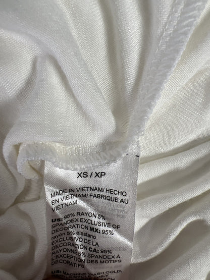 White House Black Market Women’s White Short Sleeve V-Neck T-Shirt - XS