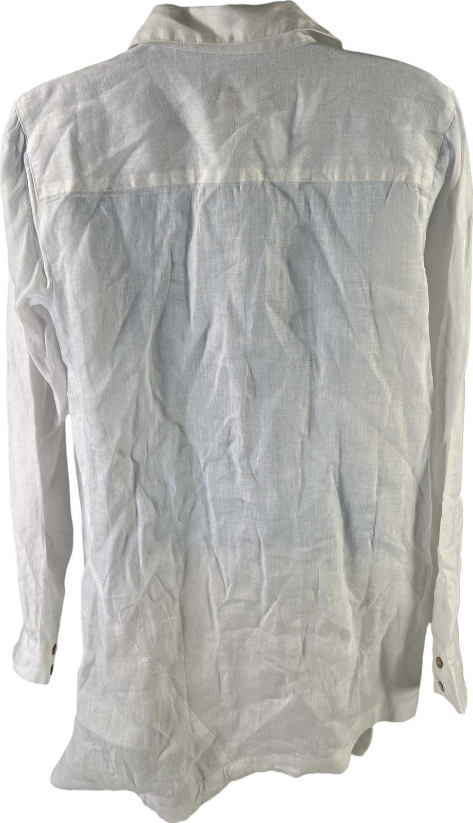 J. Jill Women’s White Love Linen V-Neck Long Sleeve Tunic Top - XS