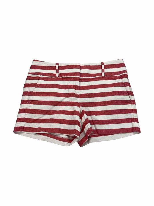 Ann Taylor Women's Red Striped Signature Shorts - 4