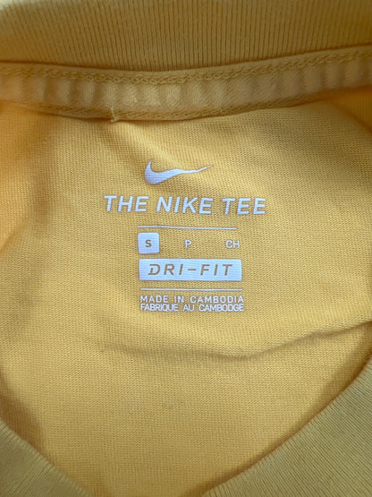 Nike Women’s Yellow Rainbow Logo Dri-Fit Short Sleeve T-Shirt - L