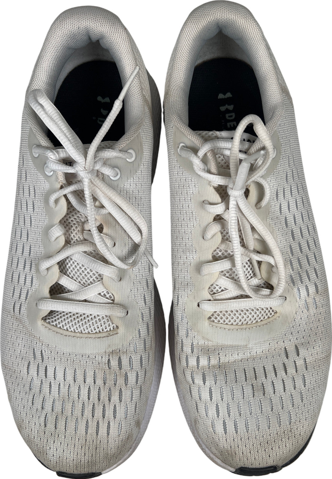 Under Armour Men’s White/Ivory Charged Pursuit Lace Up Athletic Sneakers - 10.5