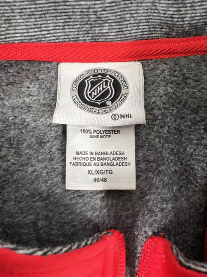 NHL Men's Gray Detroit Red Wings Full Zip Sweatshirt - XL