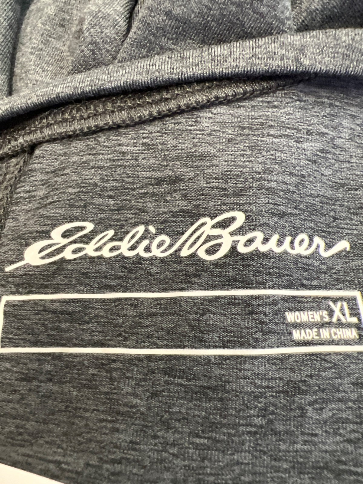 Eddie Bauer Women’s Black/Gray Heathered Short Sleeve Athletic Shirt - XL