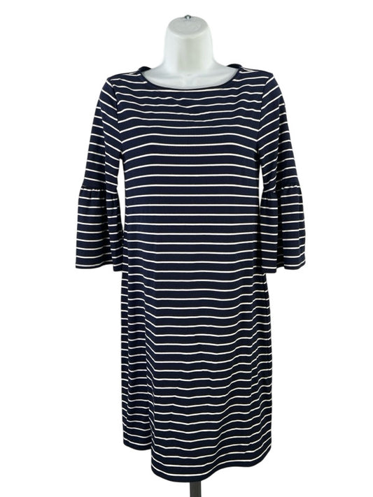 White House Black Market Women's Blue 3/4 Bell Sleeve Sheath Dress - XS