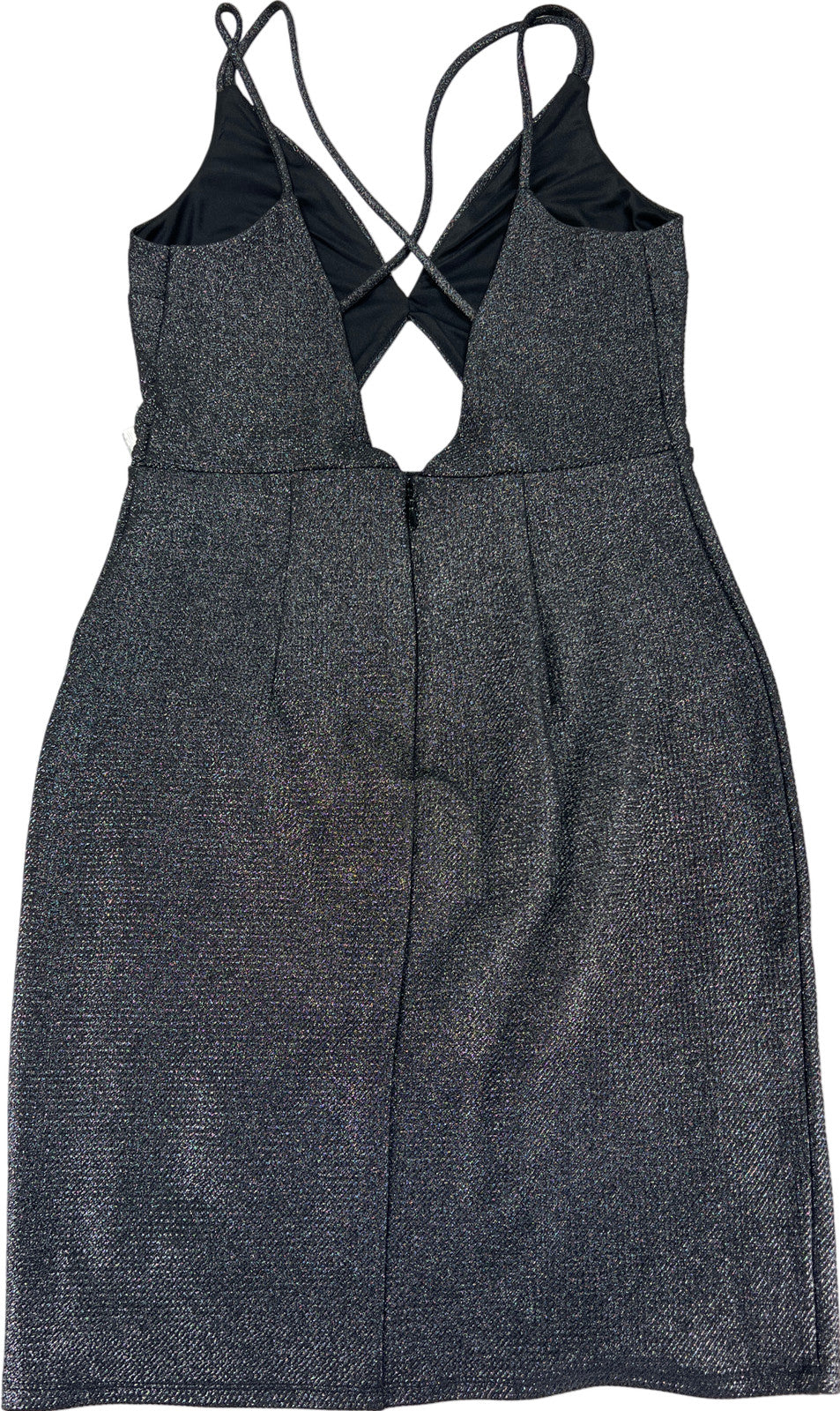 Express Women’s Dark Silver Metallic Strappy Sleeveless Dress - 4