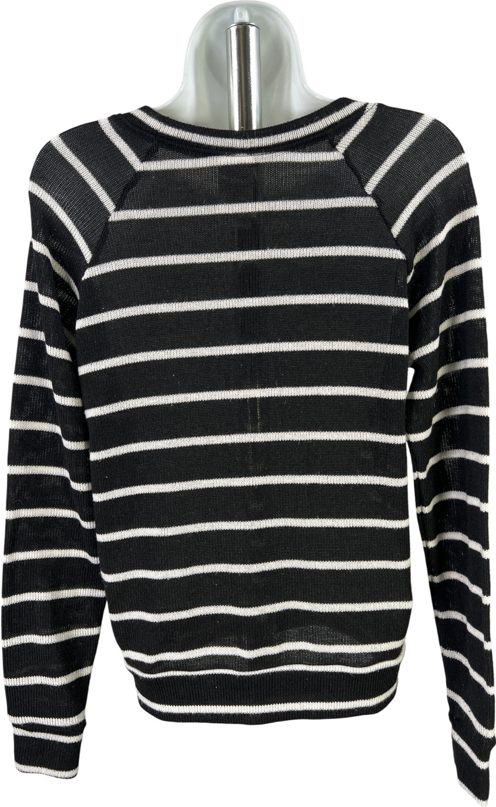 Disney Women’s Black Striped Mickey Mouse Sequin Sweater - M