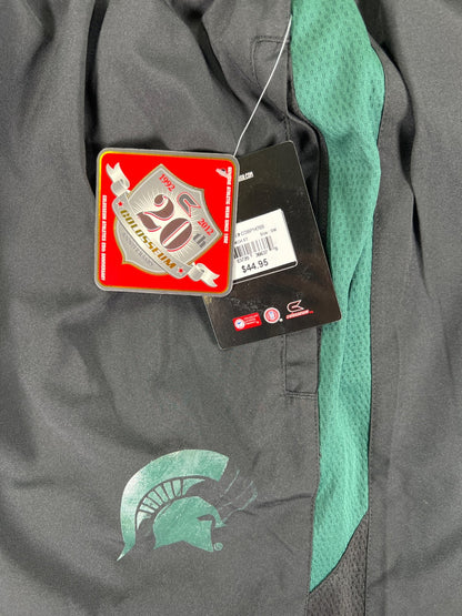 Colosseum Athletics Men’s Black/Green MSU Windbreaker Athletic Pants - S