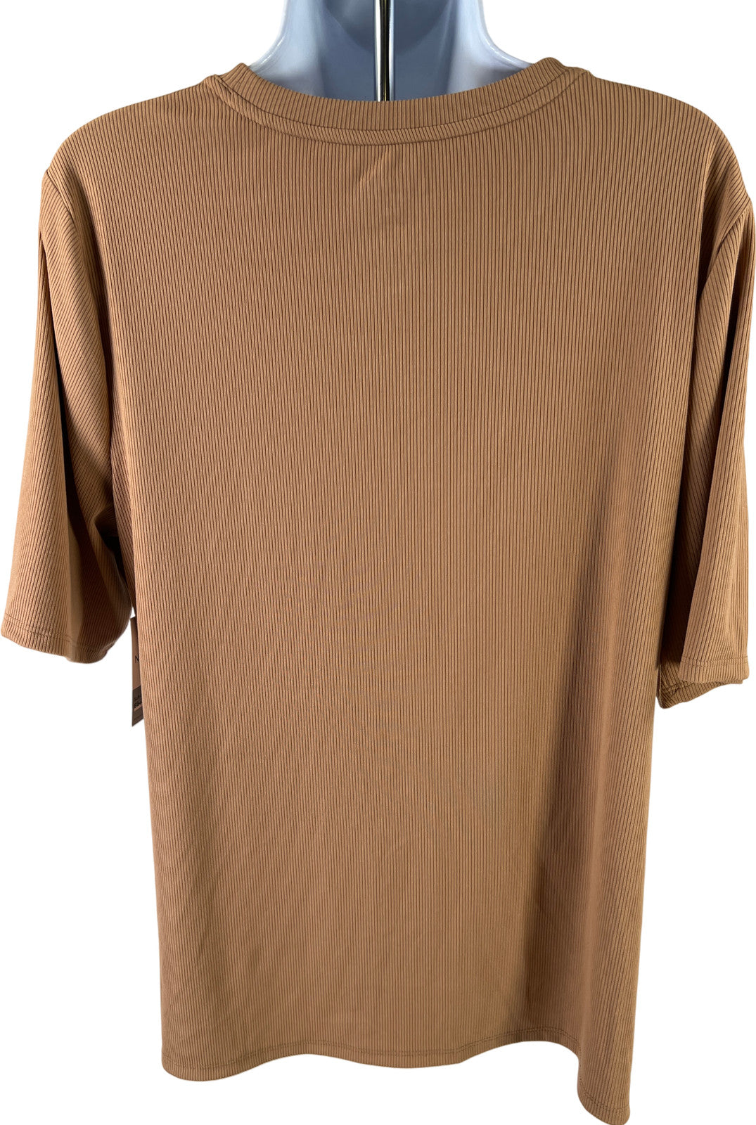 Nine West Women’s Brown Short Sleeve Soft Spun T-Shirt - Plus 0X