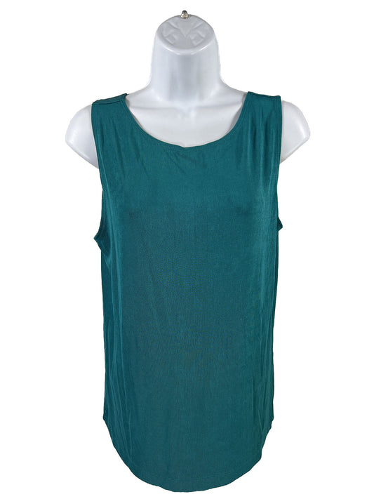 Camiseta sin mangas reversible verde/azul de Chico's Travelers para mujer - 1/M
