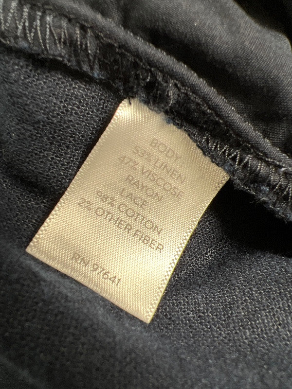 J.Jill Women's Navy Blue Loose Fit Linen Pull On Pants - S