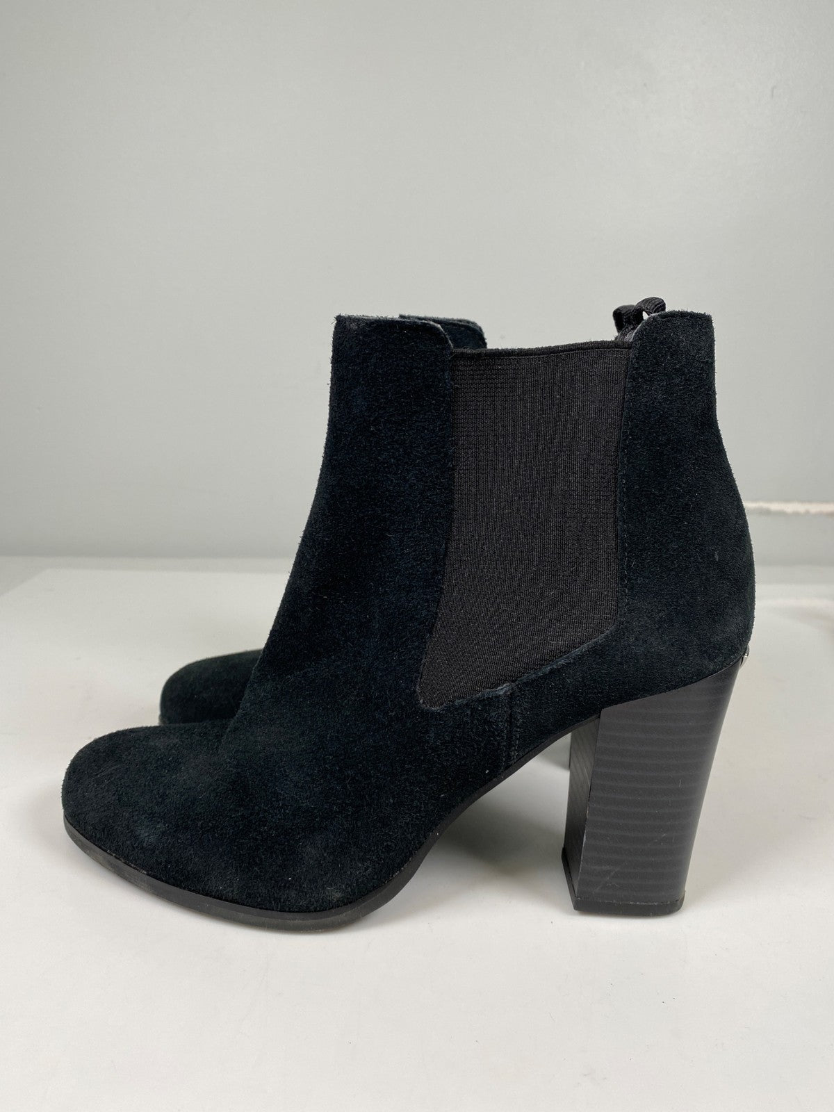 Michael Kors Women’s Black Suede Lottie Heeled Ankle Booties - 6.5