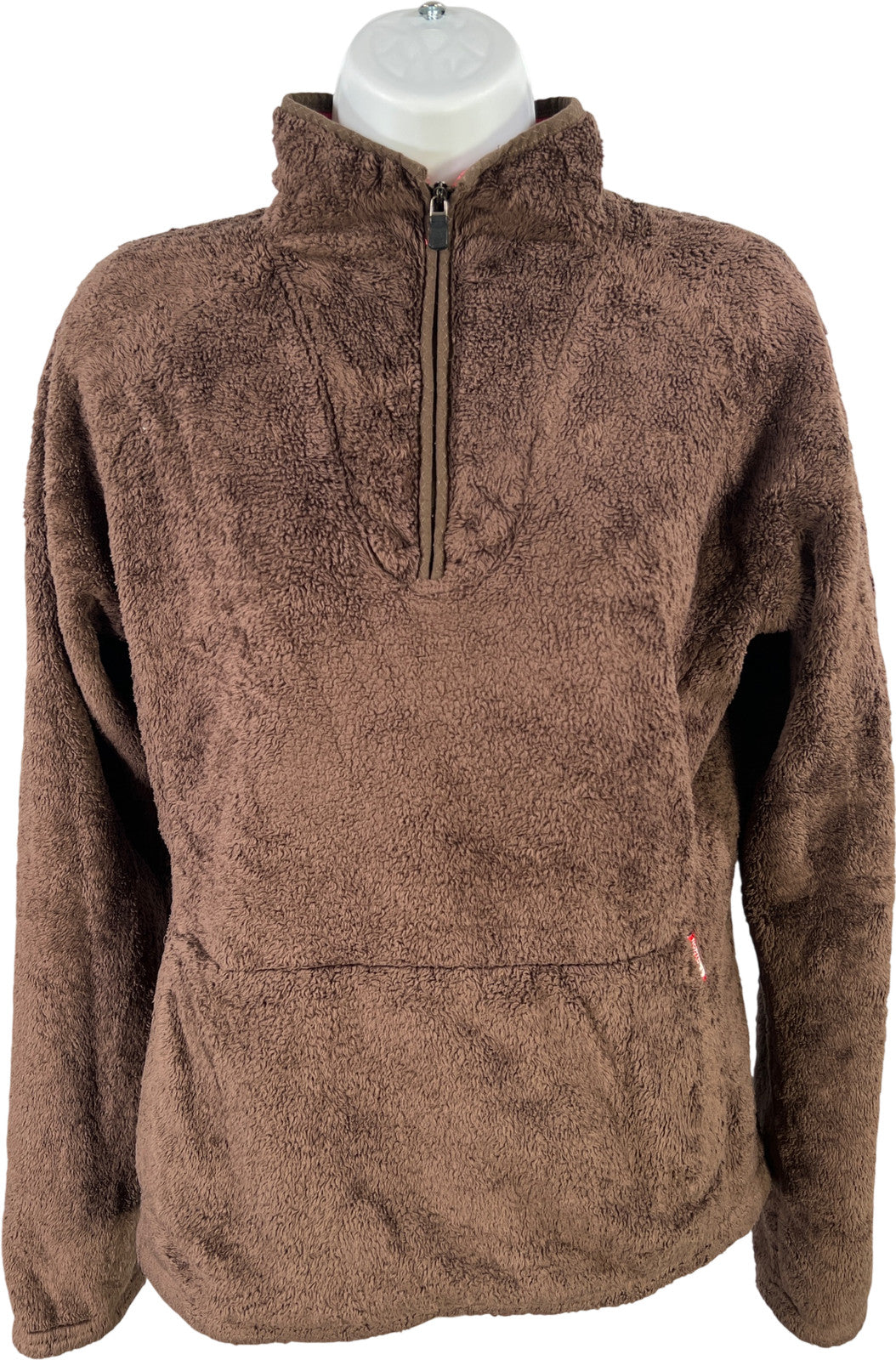 The North Face Women’s Brown Soft Fleece 1/4 Zip Pullover Jacket - M
