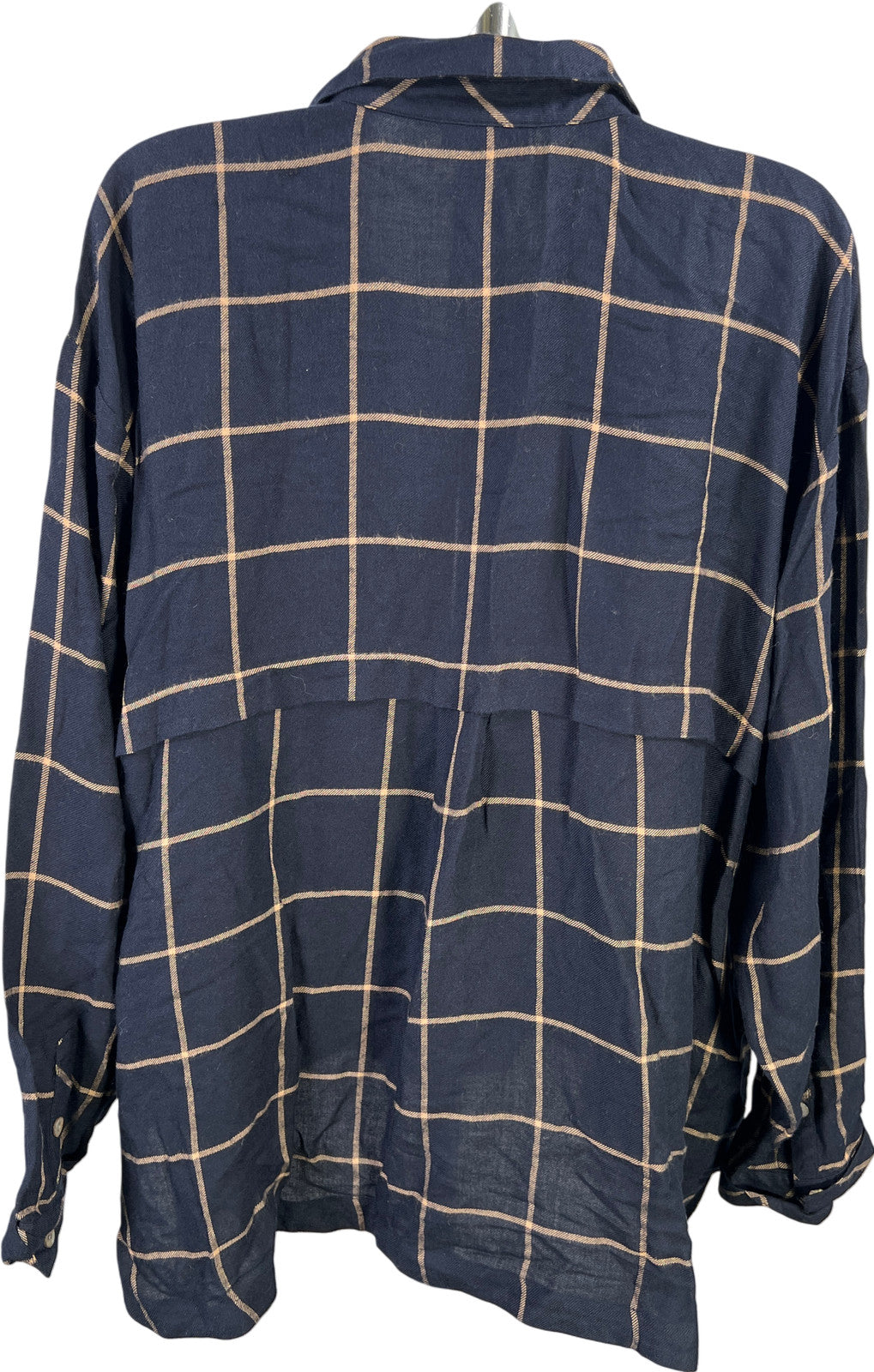 J.Jill Women’s Blue Plaid Long Sleeve Button Up Shirt - L Petite