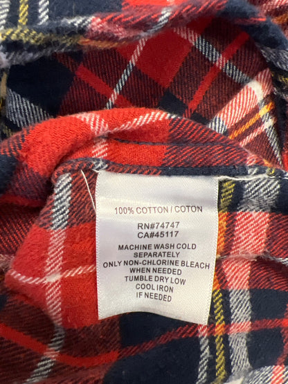 Red Head Men’s Red Plaid Long Sleeve Button Up Flannel Shirt - XL