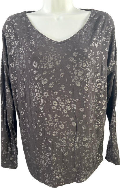 Chico’s Women’s Black Long Sleeve V-Neck Shirt - 0/US S