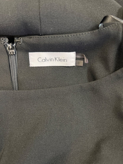 Calvin Klein Women’s Black Pleated Front Sleeveless Sheath Dress - 8