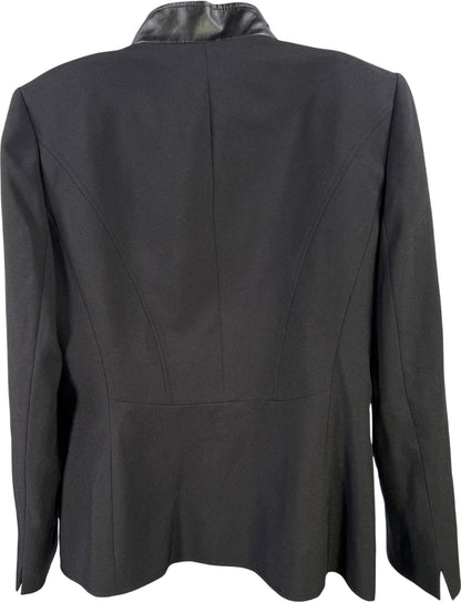 Tahari Women’s Black Long Sleeve One Button Blazer Jacket - 14
