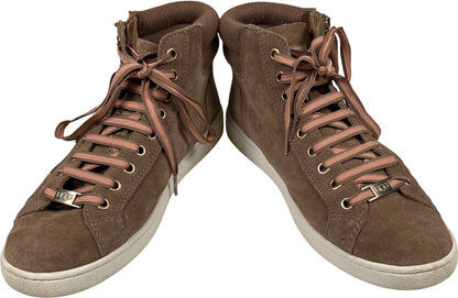 UGG Women’s Tan Brown Suede Tan Zipper Olive High Top Sneakers - 10
