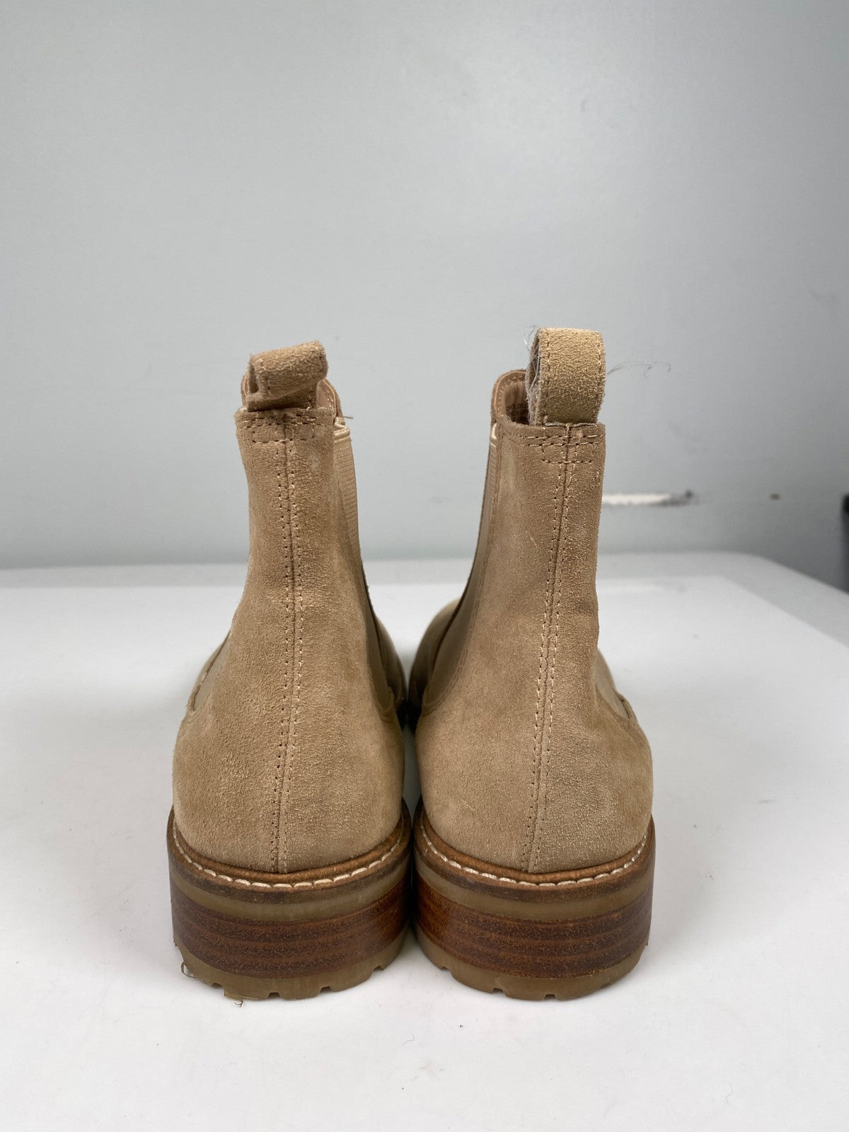 Steve Madden Women’s Tan/Beige Suede Leopold Chelsea Boots - 8.5