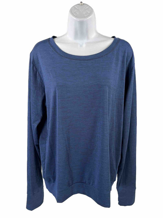 Born Primitive Women's Blue Long Sleeve Open Back Athletic Shirt - L