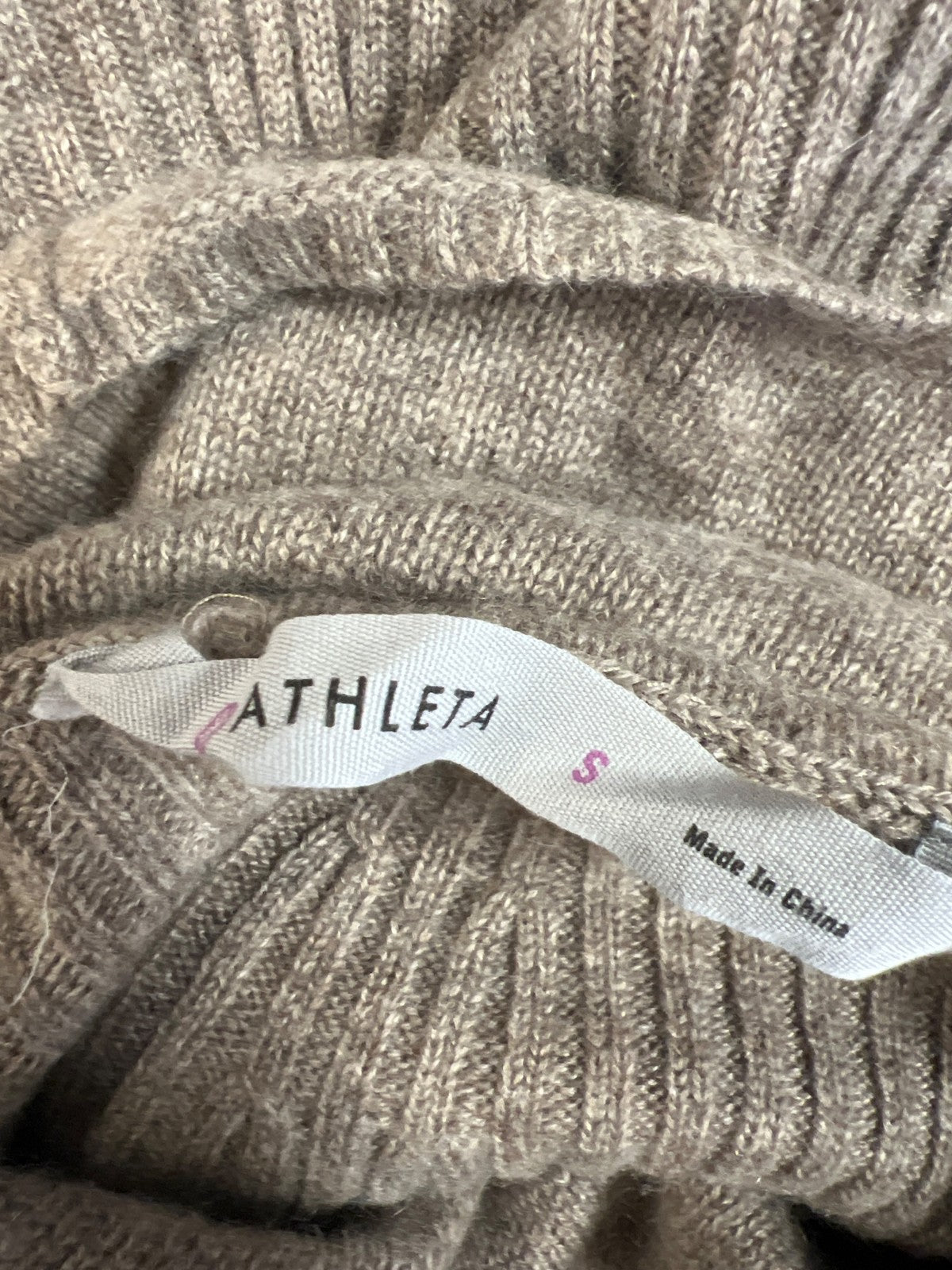 Athleta Women’s Brown Cashmere Blend Cascade Cowl Neck Sweater - S