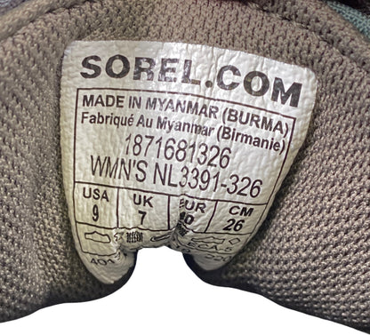 Sorel Women’s Green Camouflage Suede Out N About Canvas Rain Duck Boots - 9