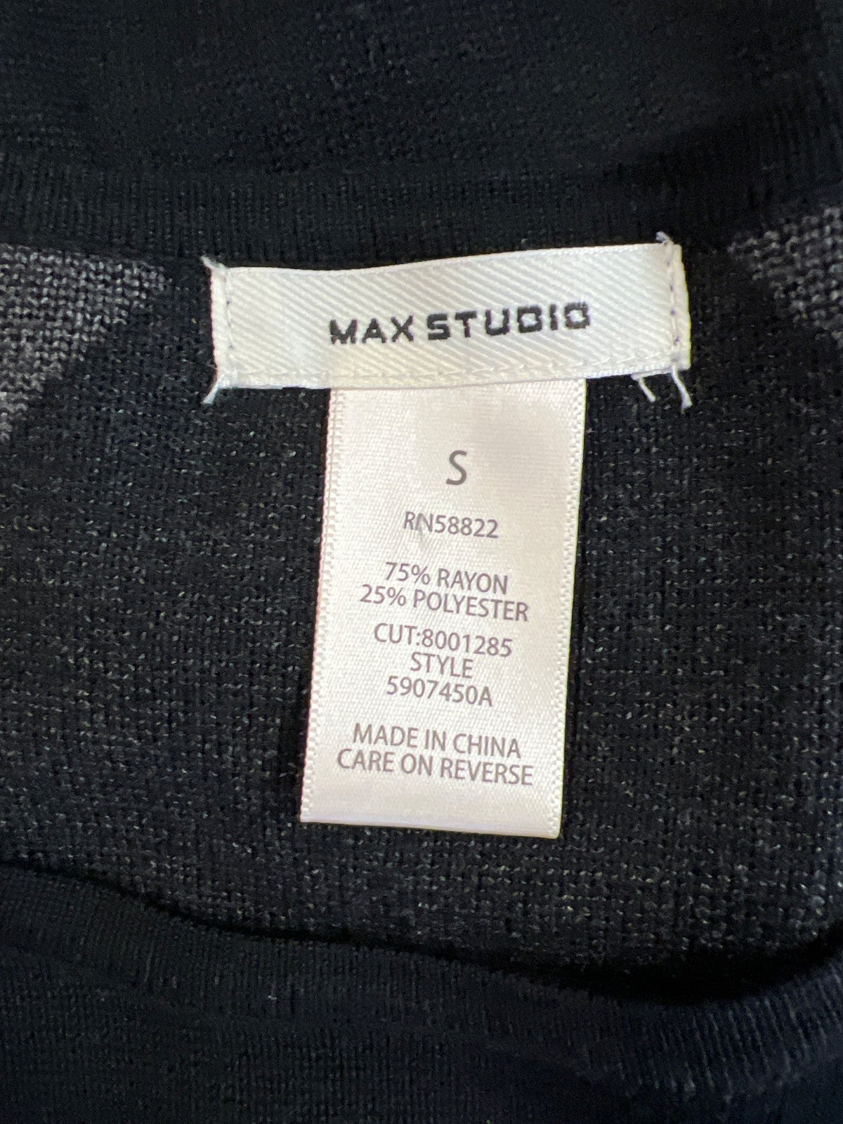 Max Studio Women’s Black/Gray Long Sleeve Sweater Dress - S