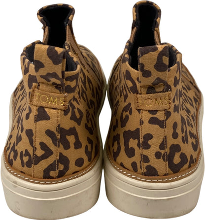 Toms Women’s Brown Animal Print Canvas Slip On Sneakers - 8.5