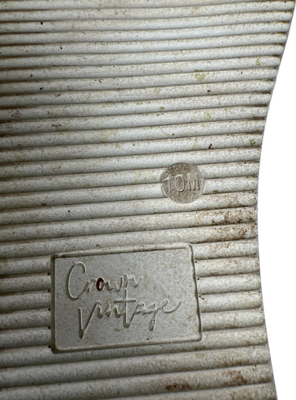 Crown Vintage Women’s Beige/Brown Bonire Woven Platform Ankle Strap Sandals - 10