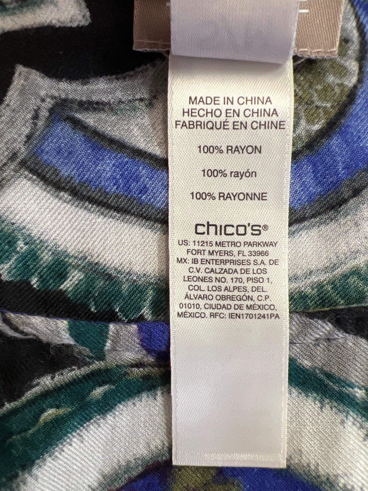 Chico’s Women’s Green/Burgundy Paisley Short Sleeve Poncho Style Blouse - S/M