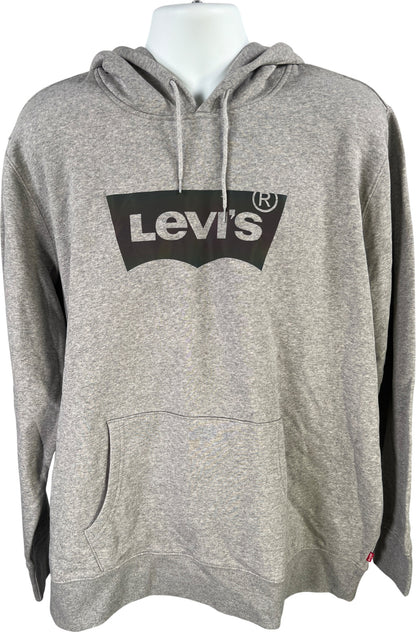 Levi’s Men’s Gray Metallic Logo Standard Fit Pullover Sweatshirt - XXL