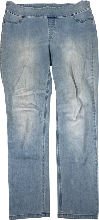 Chico’s Women’s Light Wash Perfect Stretch Pull On Straight Jeans - 1.5/US 10.5