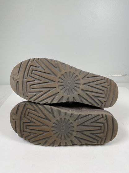 UGG Women’s Gray Purl Strap Knit Sweater Boots - 9