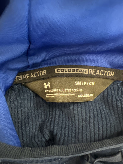 Under Armour Men’s Blue Coldgear Reactor Fitted Long Sleeve Hooded Shirt - S