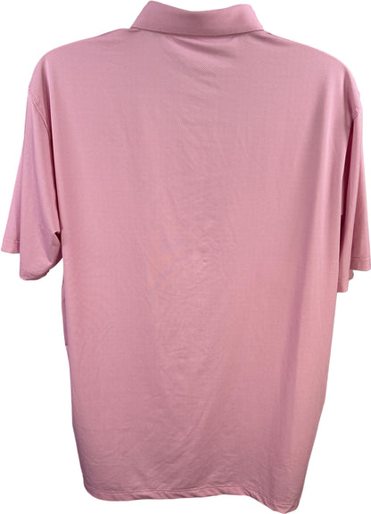 Turtleson Men’s Pink Short Sleeve Athletic Golf Polo Shirt - XL