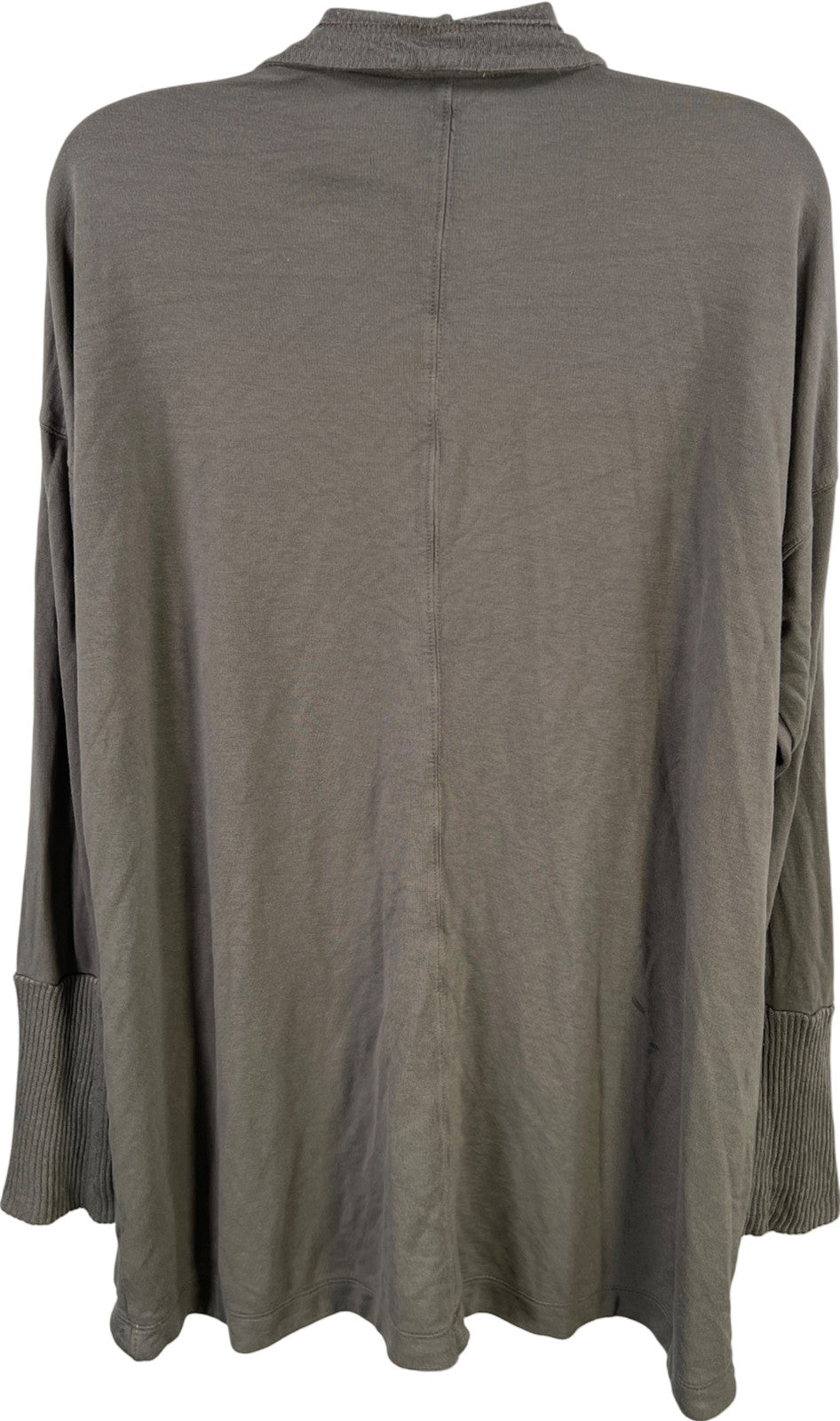 Splendid Women’s Gray/Green Long Sleeve Open Front Cardigan Sweater - M