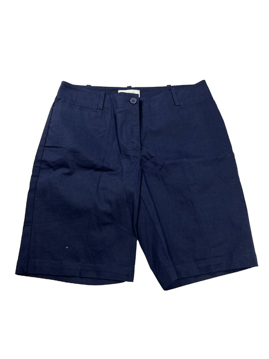 NUEVOS pantalones cortos casuales perfectos azules de Talbots para mujer - 8 Petite