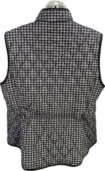 Croft and Barrow Women’s Black Sleeveless Light Puffer Full Zip Vest - L