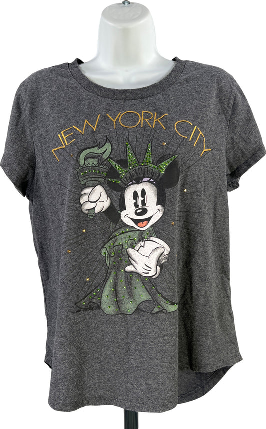 Disney Store Women’s Gray Minnie Mouse New York City Graphic T-Shirt - L