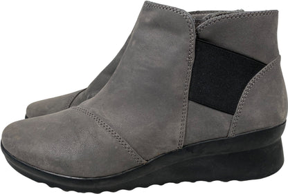Clarks Cloudsteppers Women’s Gray Caddell Tropic Wedge Ankle Booties - 7.5