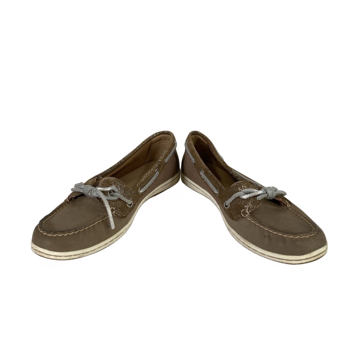 Sperry Women's Brown Metallic Leather Angelfish Boat Shoes - 8.5