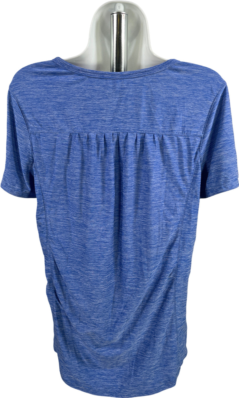 Duluth Trading Women’s Blue Heathered V-Neck Short Sleeve Athletic Shirt - S