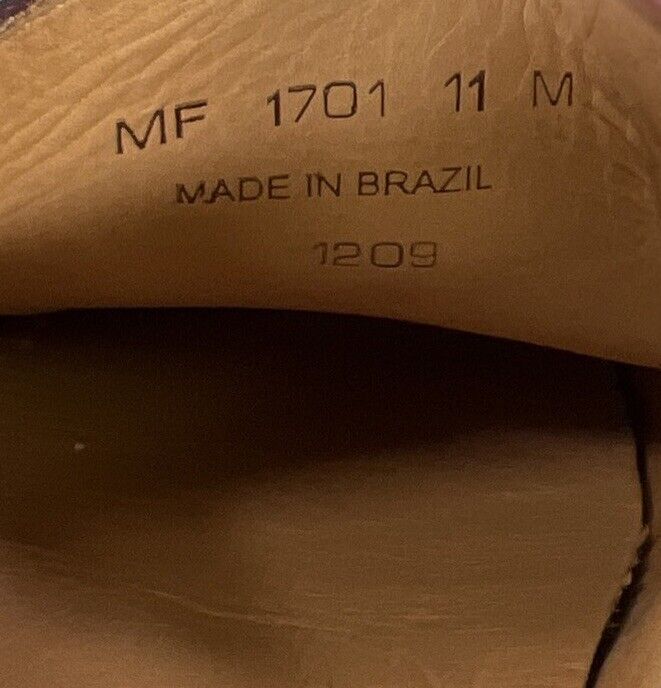 Mercanti Fiorentin Men's Dark Red Leather Slip On Loafers - 11 M