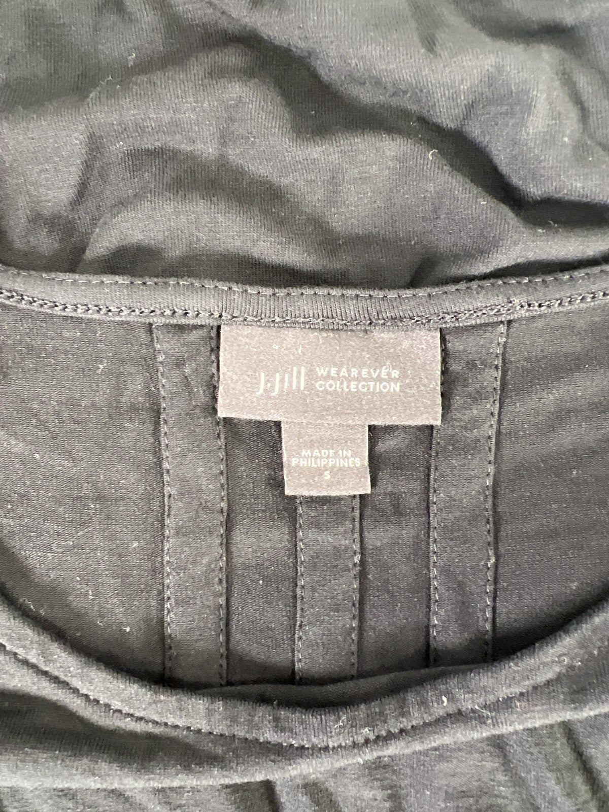 J. Jill Women’s Black Wearever 3/4 Sleeve Stretch Top - S