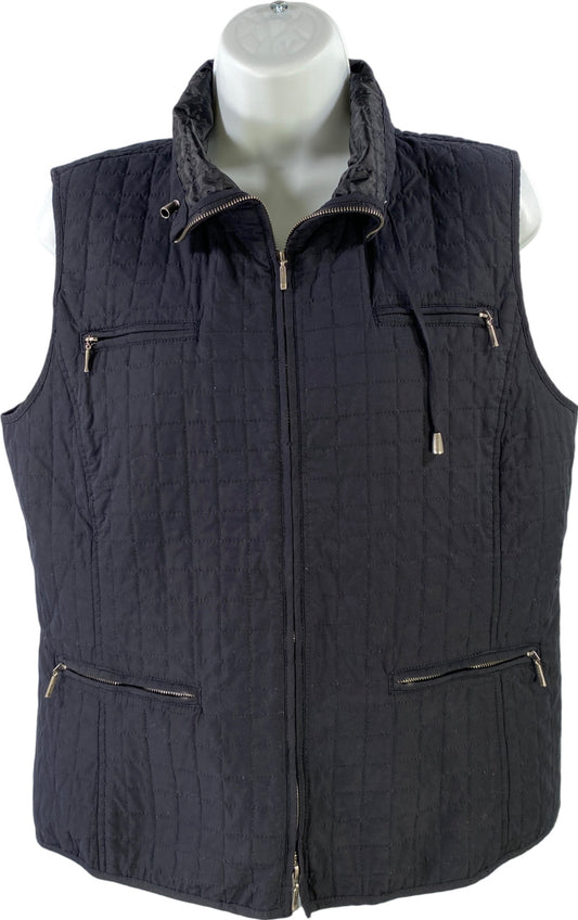 Chico’s Women’s Black Sleeveless Full Zip Vest - 1/US M