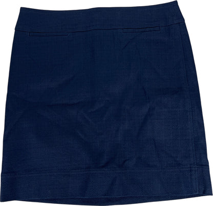 Talbots Women’s Blue Zip Up Knee Length A-Line Skirt - 8 Petite