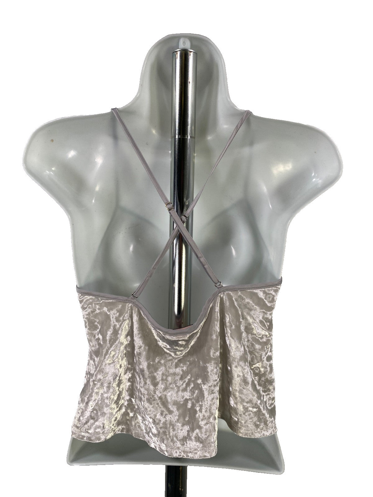 Victoria’s Secret Women’s Ivory Velour Jogger and Cropped Cami Pajama Set - XS